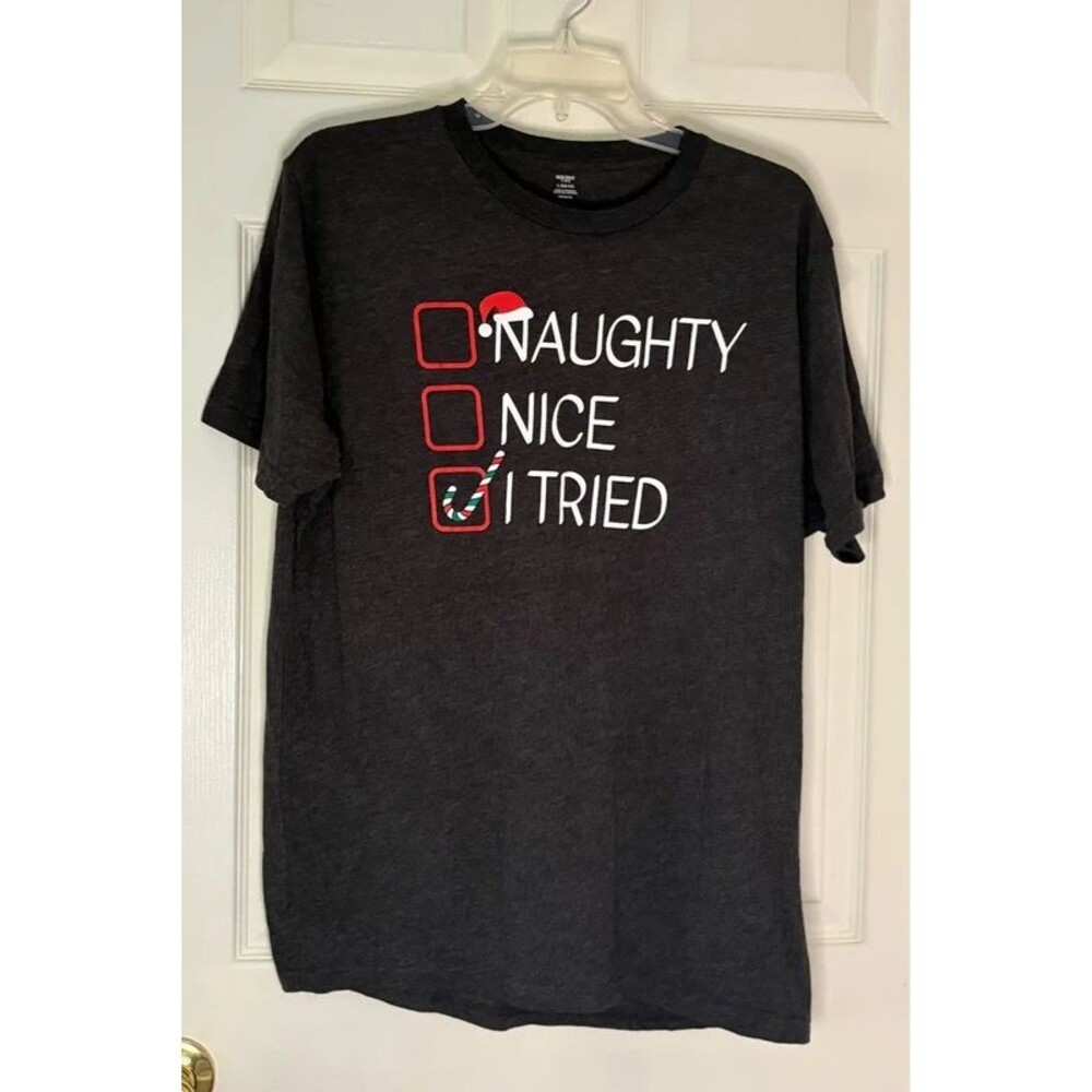 Holiday Time Naughty T-shirt Large